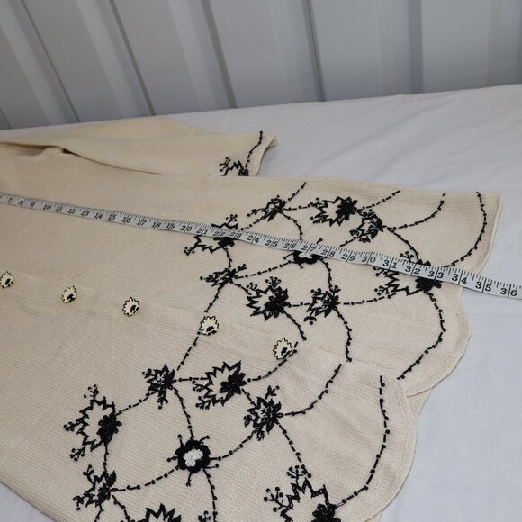 Storybook Knits Womens Forever Famous Long Cardigan Sweater Size Med NWT Beaded - Picture 7 of 7